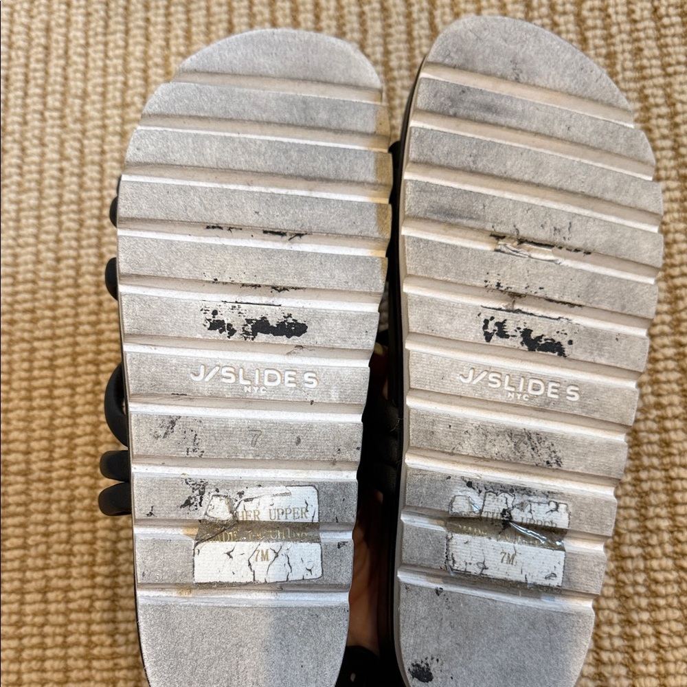 J/SLIDES Black Multi-Strap Sandals - Picture 5 of 5